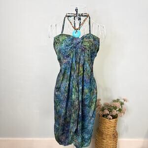 The perfect fairy vintage mermaid scale midi tiered halter sundress